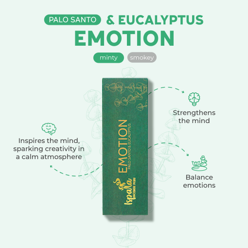 Ispalla Palo Santo & Eucalyptus Incense Tablets (Emotion)- 12 packs x 8 Tablets
